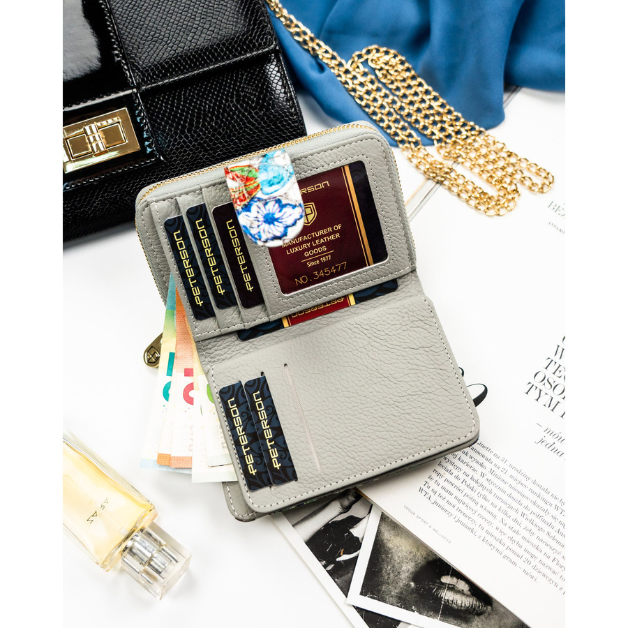 Leather wallet RFID PETERSON PTN PH31-LFL