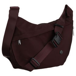 Bordowa torebka damska z poliestru zamykana suwakiem - Peterson