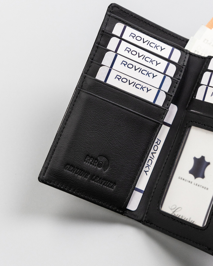 Leather & leatherette wallet RFID ROVICKY RPX-23-ML