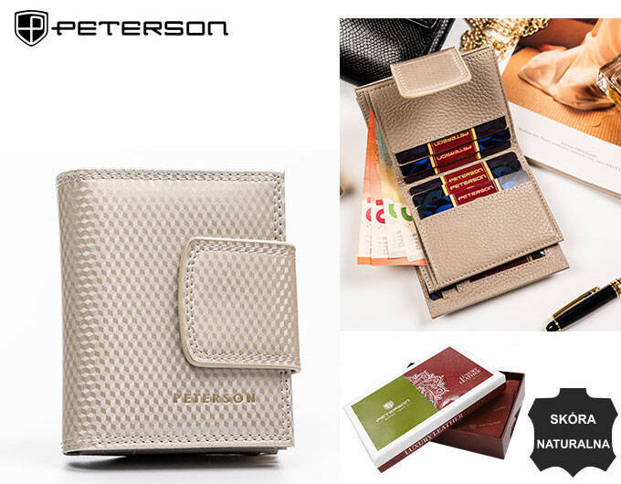 Leather wallet RFID PETERSON PTN 42329-SBR 