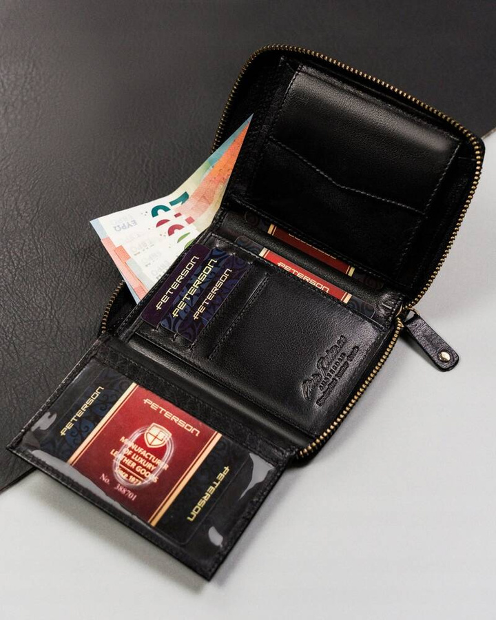 Leather wallet RFID PETERSON PTN 340.01