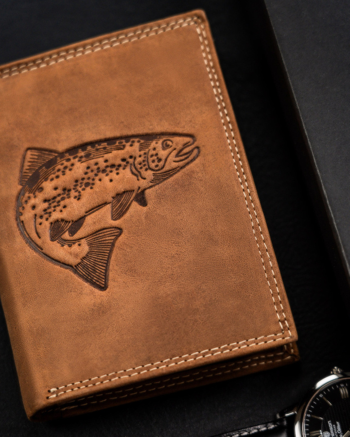 Leather wallet RFID ALWAYS WILD N4-CHM-FISH