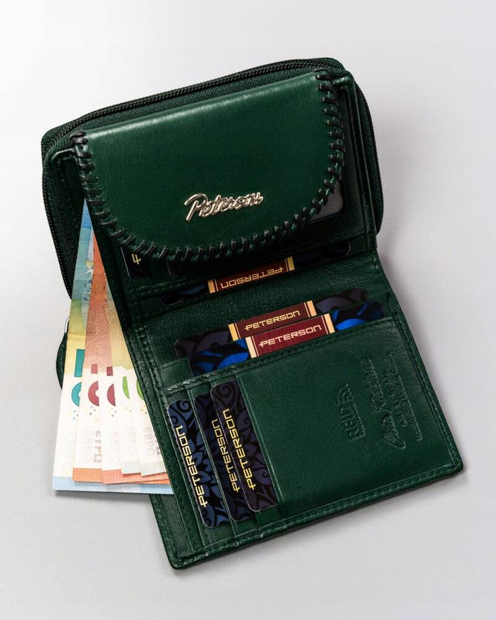 Leather wallet RFID PETERSON PTN KA-21