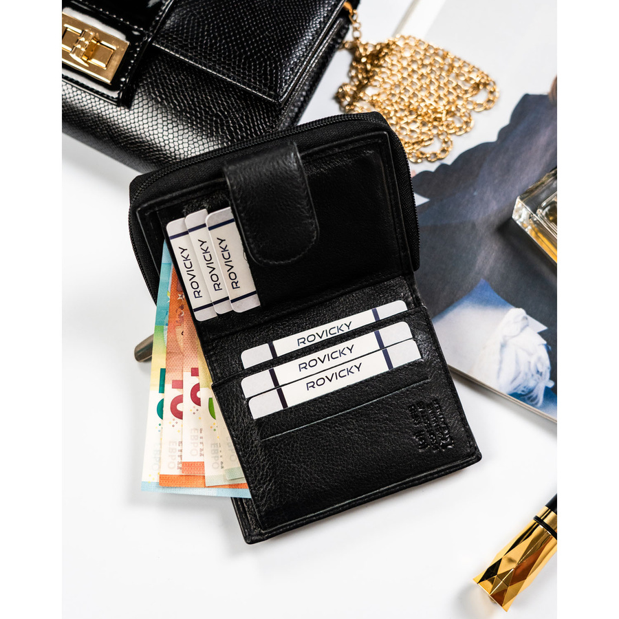 Leather wallet RFID ROVICKY R-DLL2-NCD-BL