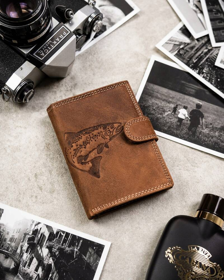 Leather wallet RFID ALWAYS WILD N4L-CHM