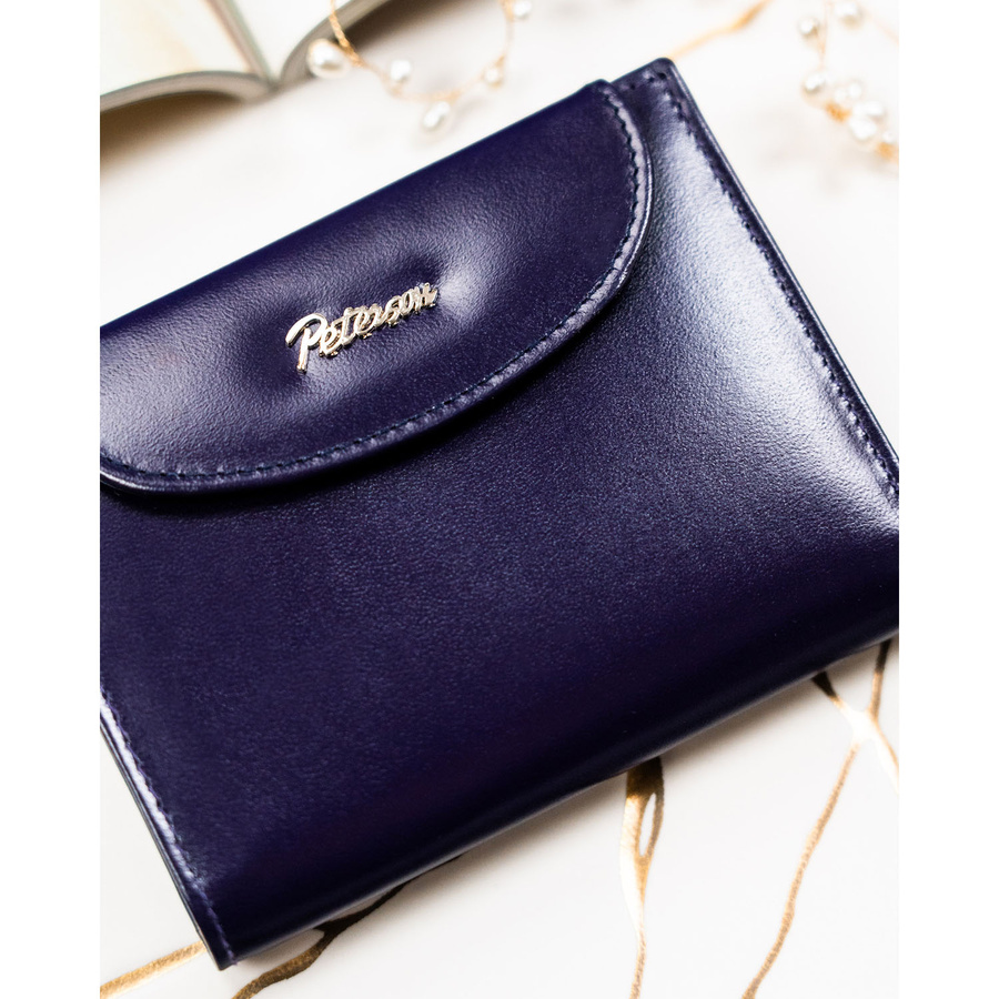 Leather wallet RFID PETERSON PTN RD-357-NGV-M
