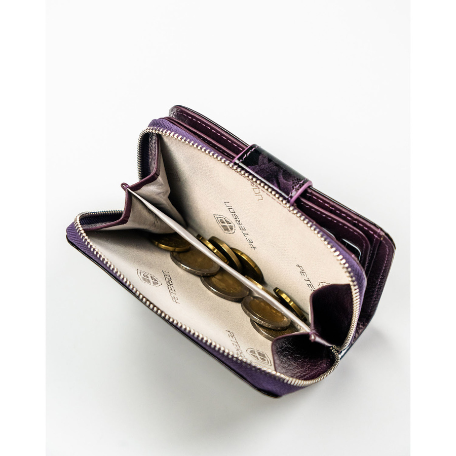 Leather and leatherette wallet RFID PETERSON PTN PS115-FDS