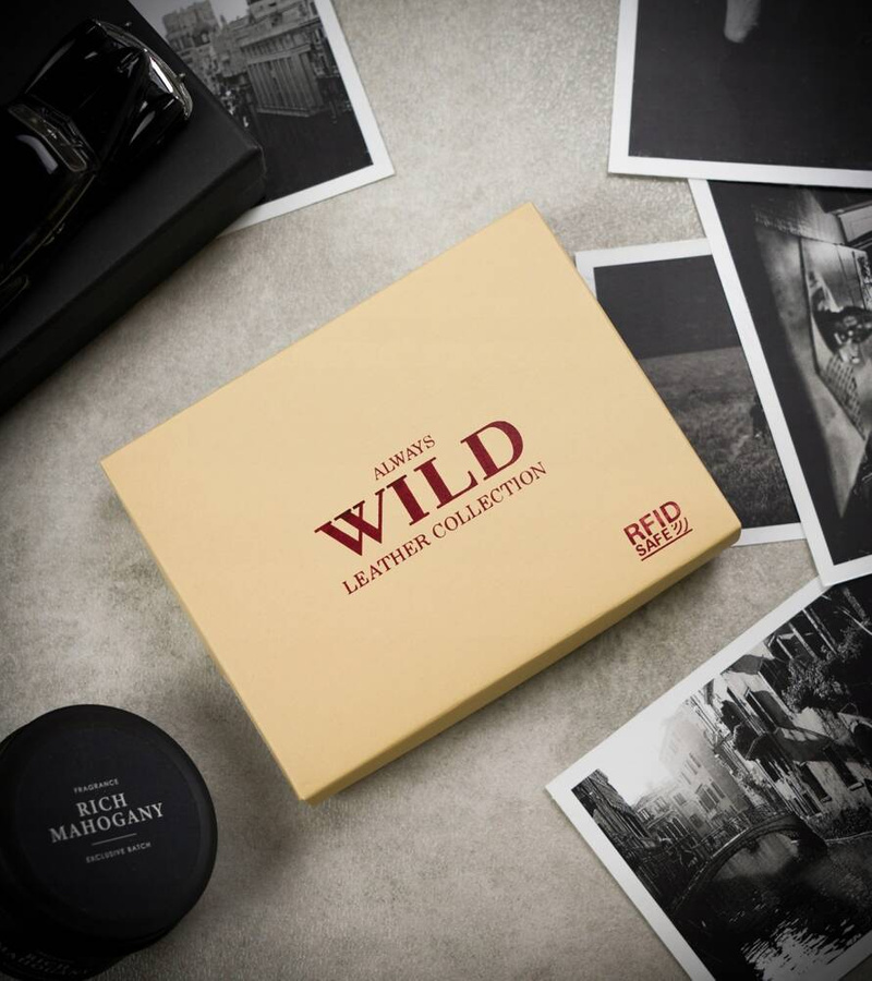 Leather wallet RFID ALWAYS WILD N0035L-P-SCR