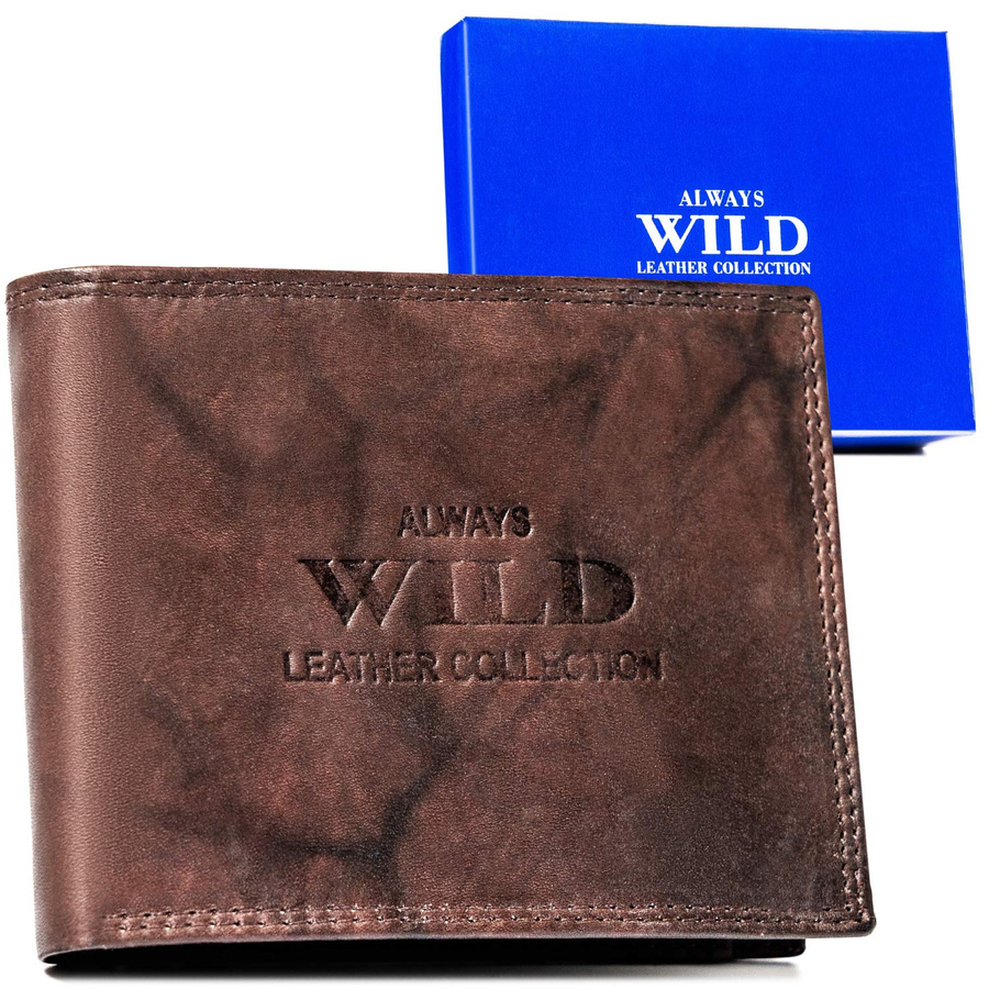 Leather wallet ALWAYS WILD AW-N6-MAL