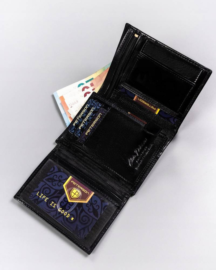 Leather wallet RFID PETERSON PTN 22308-VT