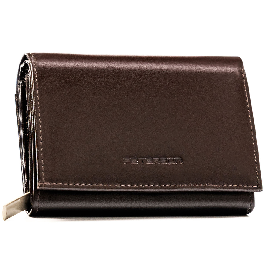 Leather wallet RFID PETERSON PTN RD-02-NGV