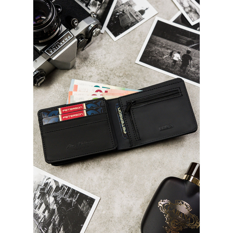 Leatherette wallet RFID PETERSON PTN EH-07Z