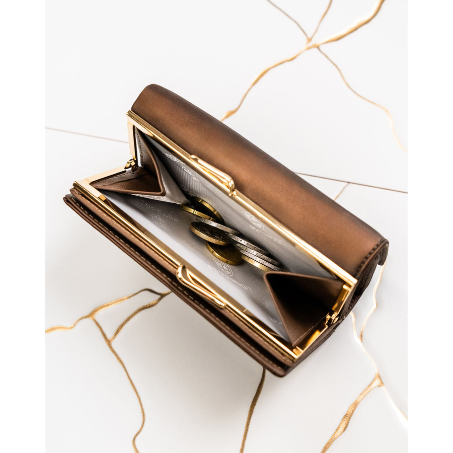 Leather and leatherette wallet RFID PETERSON PTN PS108-HNL