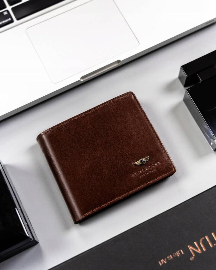 Leather wallet RFID PETERSON PTN 22303-VT