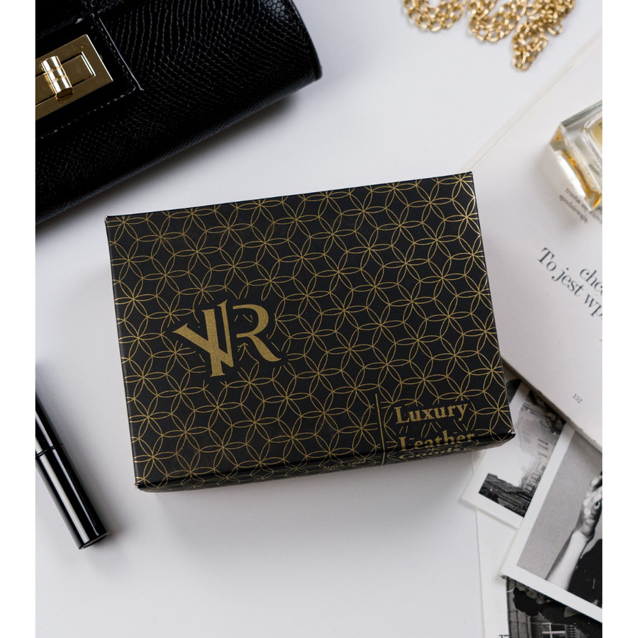 Elegancki, skórzany portfel damski z systemem RFID - Rovicky