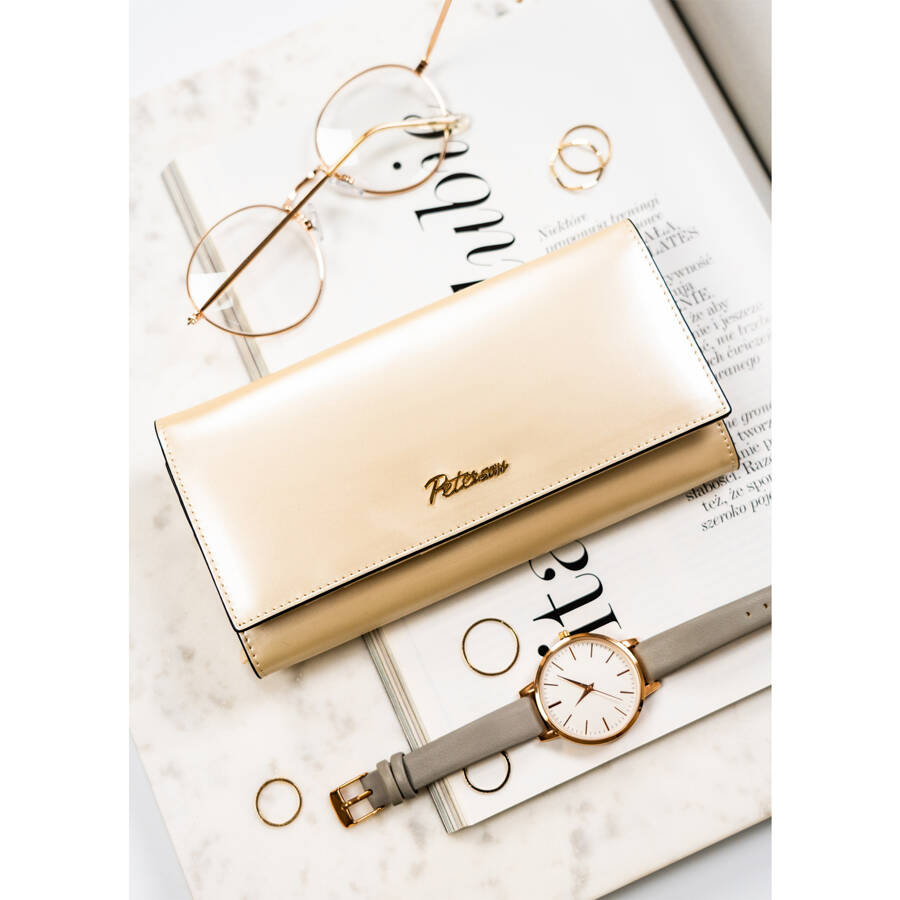 Leather wallet RFID PETERSON PTN 1N-409