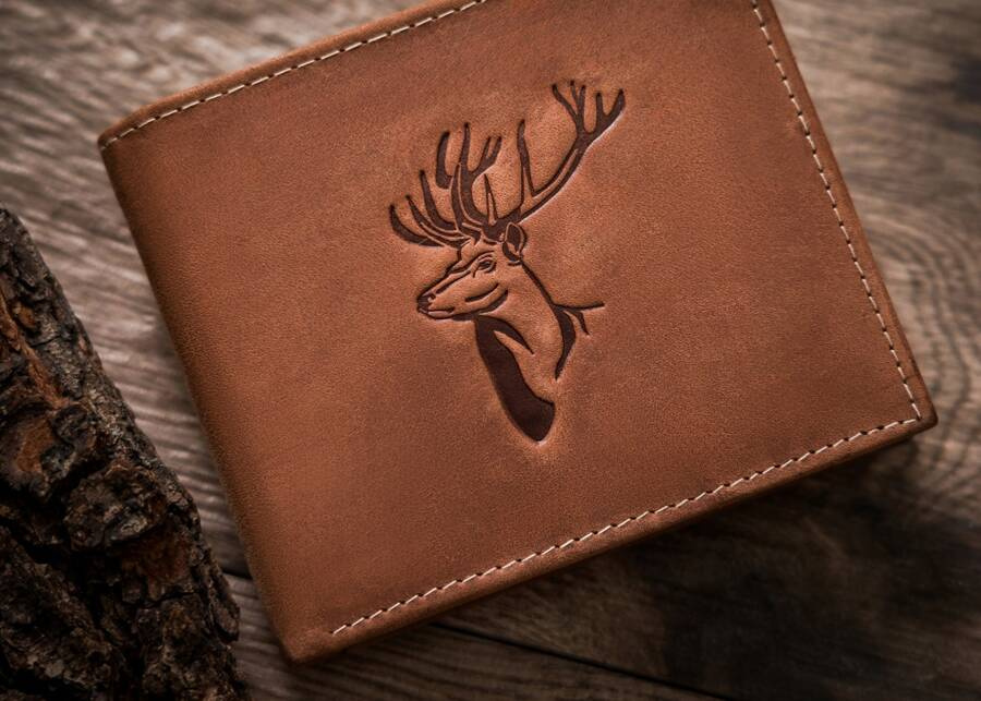 Leather wallet RFID ALWAYS WILD N992-CHM DEER