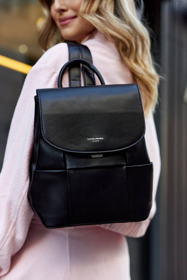 Leatherette bagpack DAVID JONES 6746-2