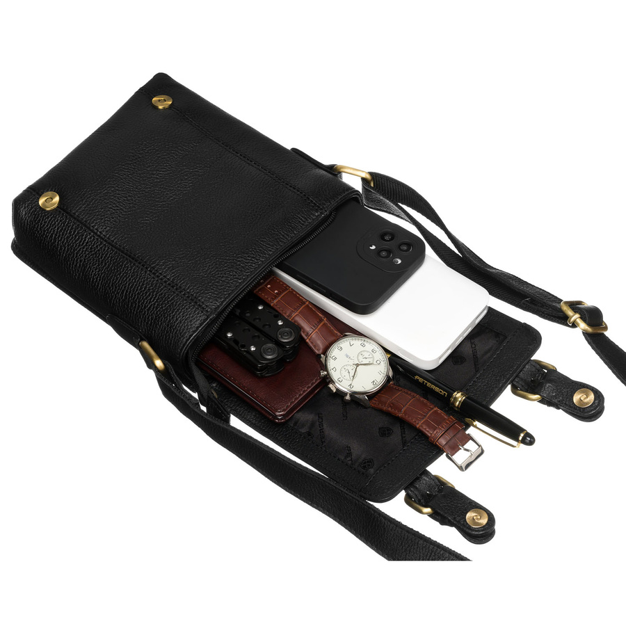 Leather bag PETERSON PTN 996-S-NDM