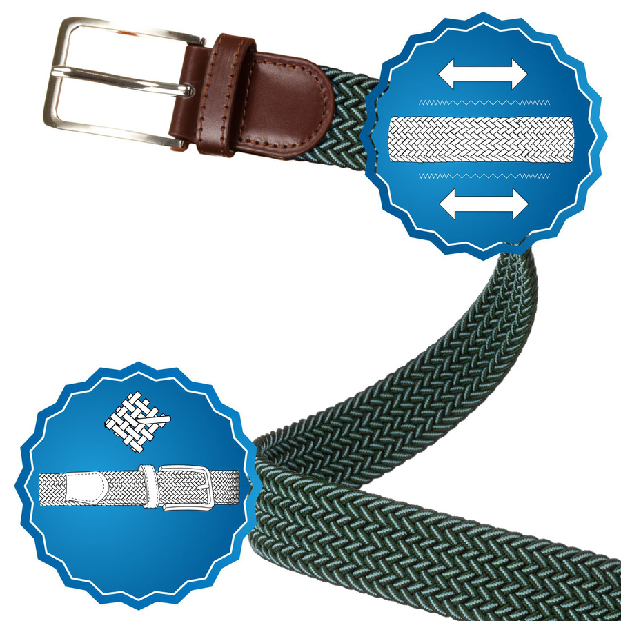 Uniseksowy pasek parciany w szarym kolorze z tradycyjną klamrą - Rovicky