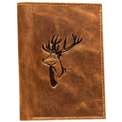Leather wallet RFID N4-CHM-DEER-BL