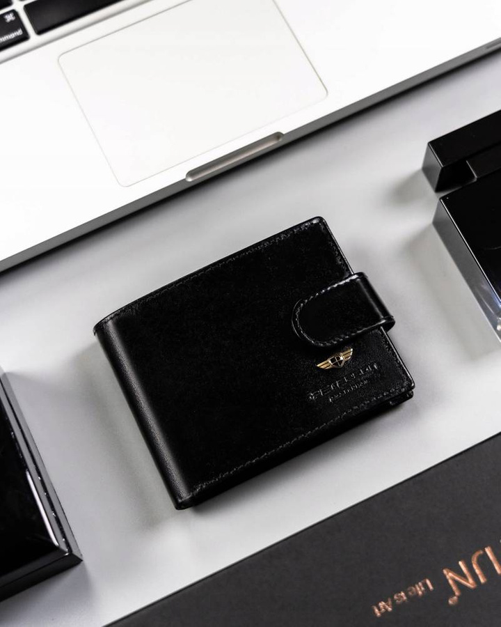 Leather wallet RFID PETERSON PTN 22302L-VT