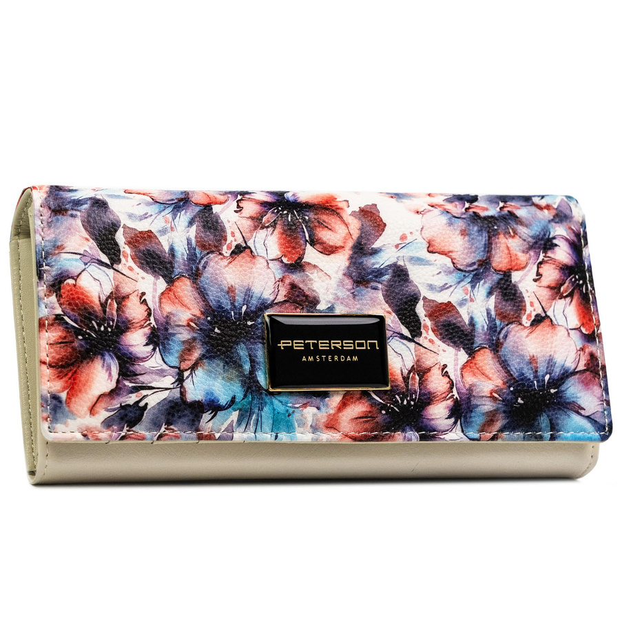 Leather and leatherette wallet RFID PETERSON PTN PX27-PF2