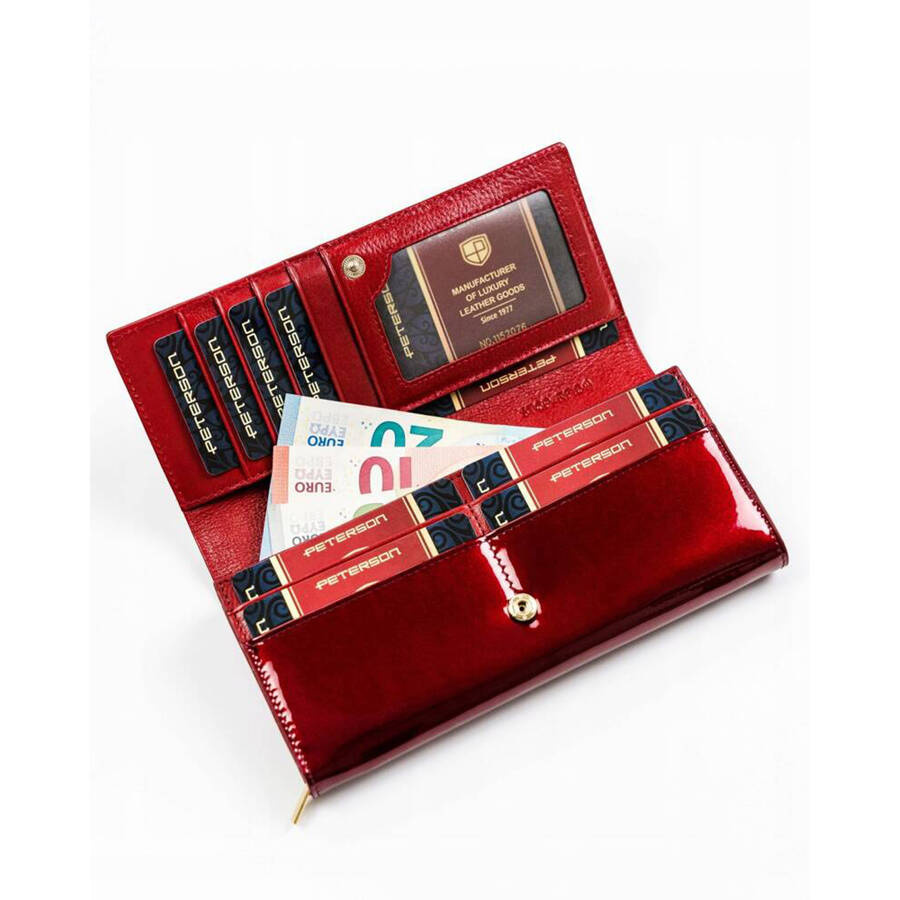 Leather wallet RFID PETERSON PTN BC-409