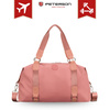 Różowa torba treningowa z poliestru, jednokomorowa i zamykana suwakiem - Peterson