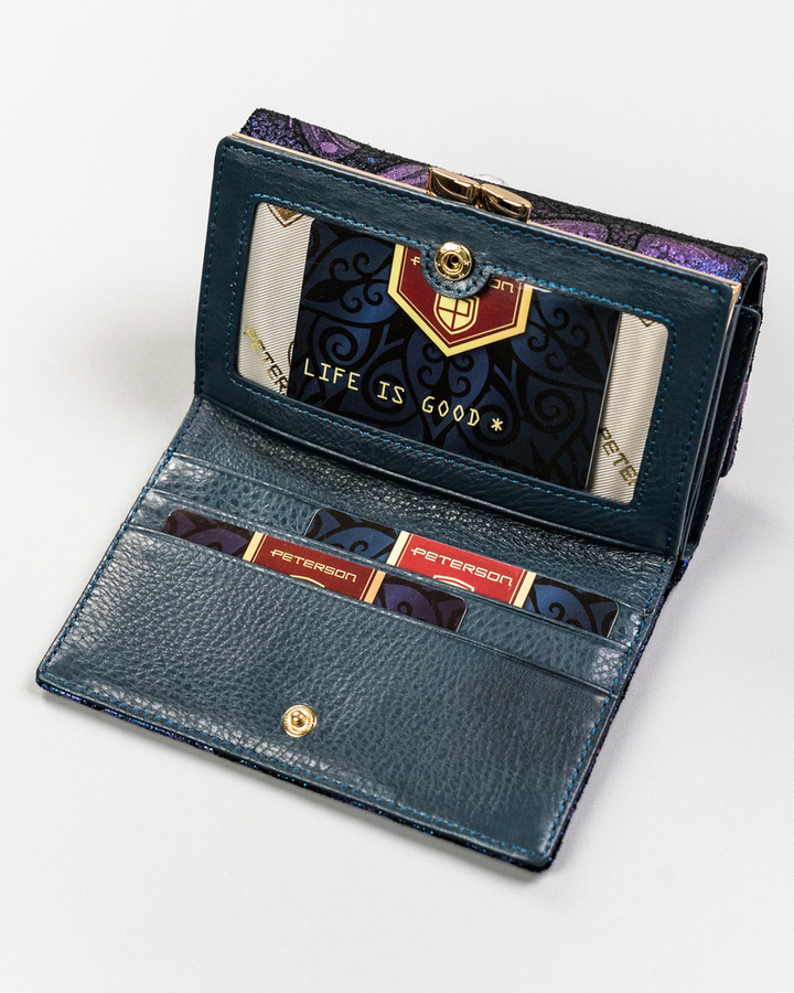 Leather wallet RFID PETERSON PTN 42108-ONBF