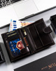 Leather wallet RFID PETERSON PTN 22311L-VT