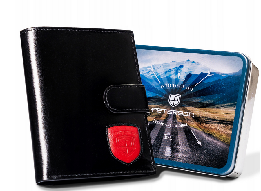 Leather wallet RFID PETERSON PTN 22308L-VT-T