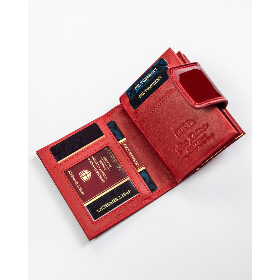 Leather wallet RFID PETERSON PTN BC-42329