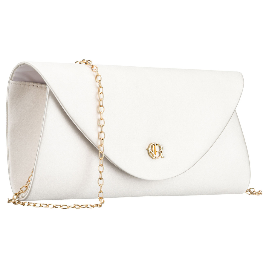 Dámska spoločenská listová biela kabelka – Rovicky