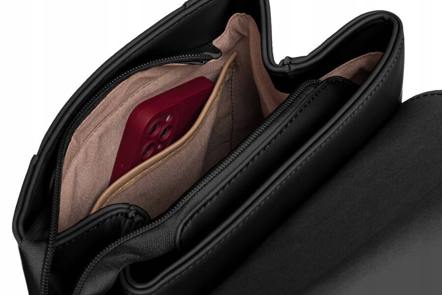 Leatherette bagpack DAVID JONES 6746-2