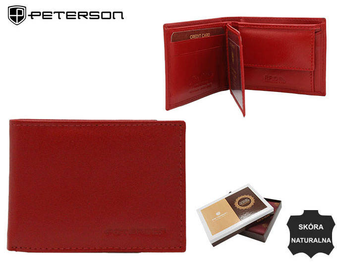 Leather wallet RFID PETERSON PTN RD-280-GCL