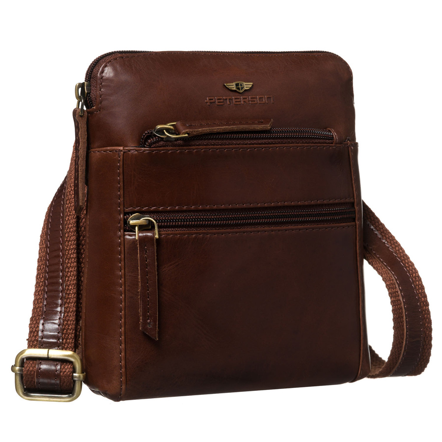 Elegantná hnedá pánska kožená crossbody taška – praktická a štýlová voľba