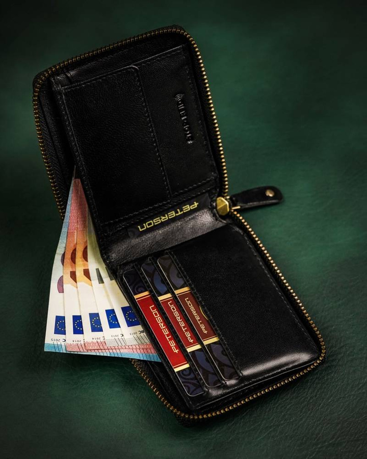 Leather wallet RFID PETERSON PTN 1564-CA