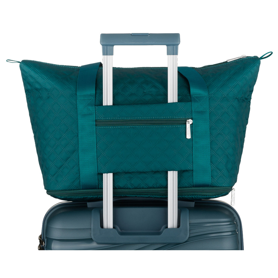 Treningowa torba wykonana z poliestru w zielonym kolorze, zawieszona na wygodnych uchwytach - Peterson