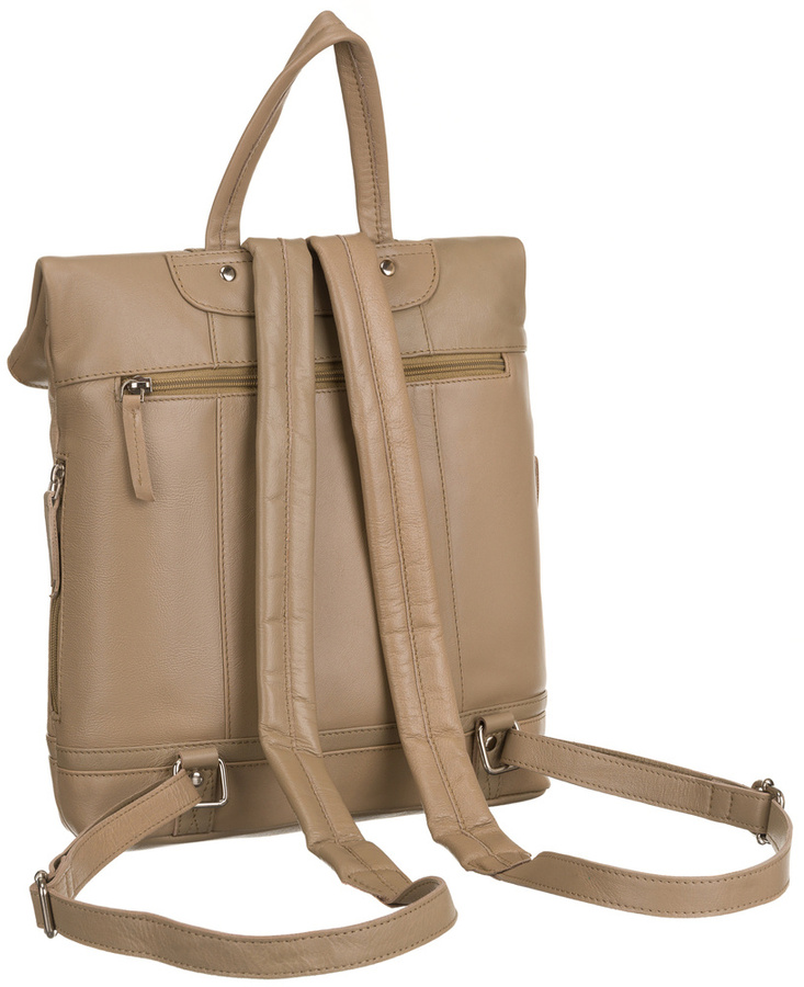 Leather bagpack PETERSON PTN PLE-369-SNC