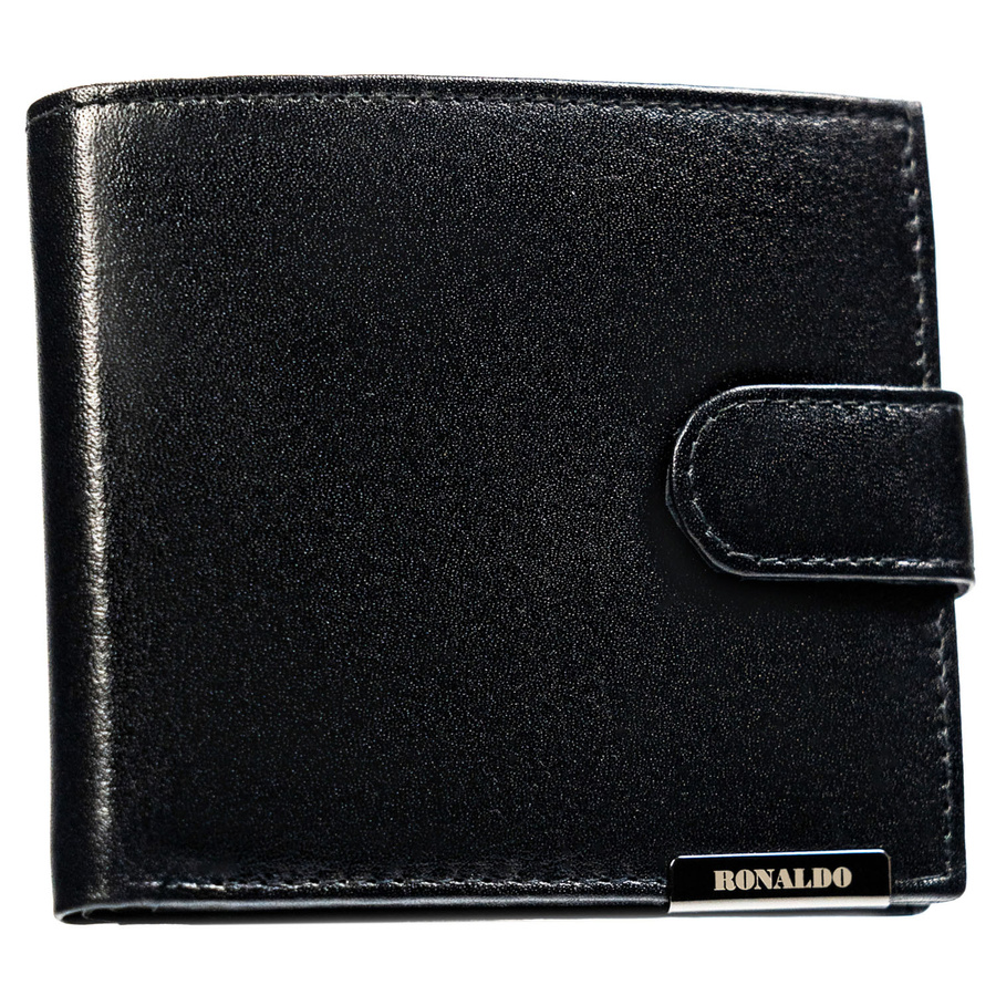 Leather wallet RFID RONALDO RM-01L-BDF-BL