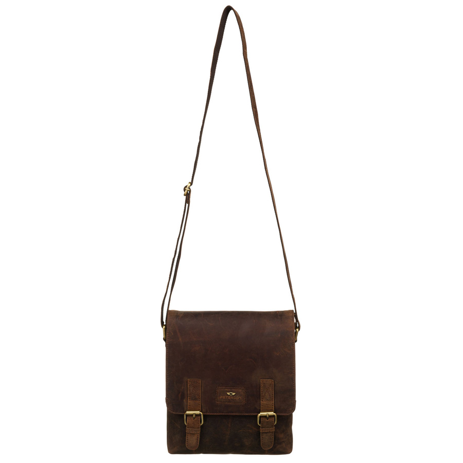Leather bag PETERSON PTN 996-B-NSH