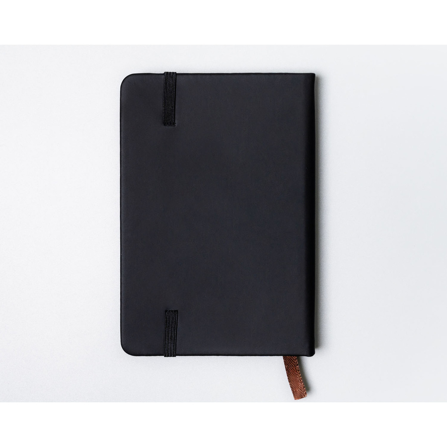 Czarny notes w formacie A6 zadrukowany w linie - Peterson