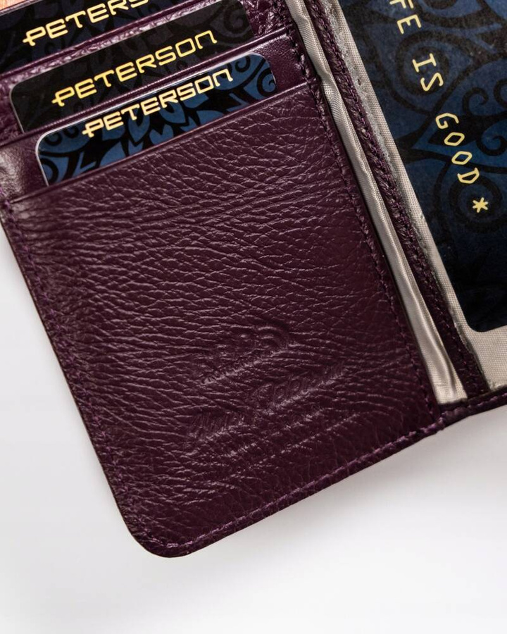Leather wallet RFID PETERSON PTN 425214-SH