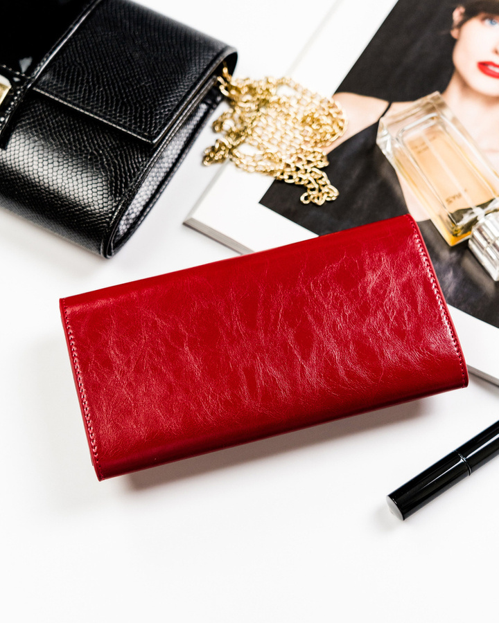 Elegancki portfel damski ze skóry naturalnej  - Peterson