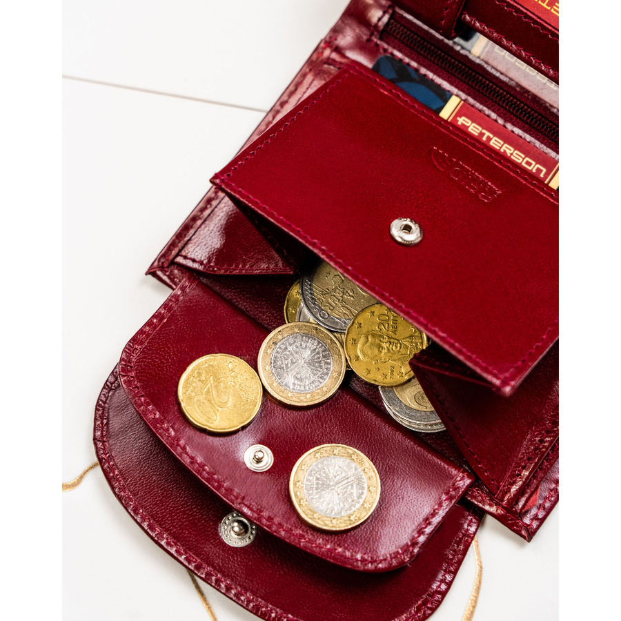 Leather wallet RFID PETERSON PTN RD-357-NGV-M