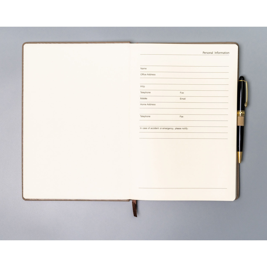 Notes w twardej oprawie w kolorze khaki zadrukowany w linie - Peterson