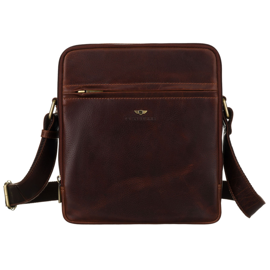 Leather bag PETERSON PTN TB-8021-WAX