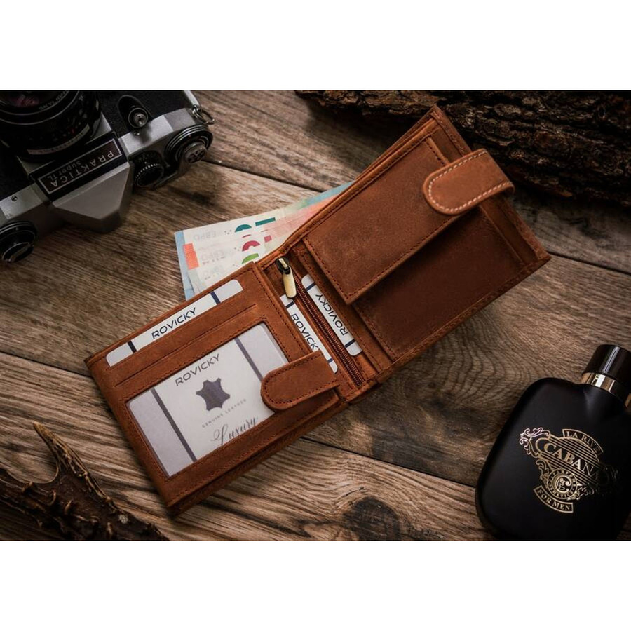 Leather wallet RFID N992L-CHM-DOG-1-BL