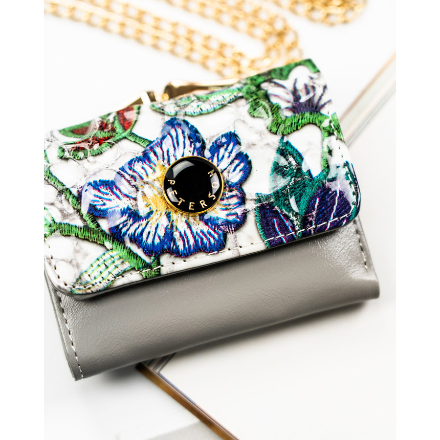 Leather wallet RFID PETERSON PTN PH32-LFL-7285 GR